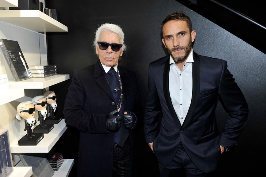 20 Karl Lagerfeld in osebni asistent Sebastien Jondeau odprtje trgovine ambientdizajn
